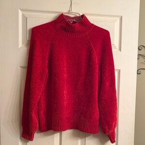LOFT Vibrant Red Cowl Neck Sweater